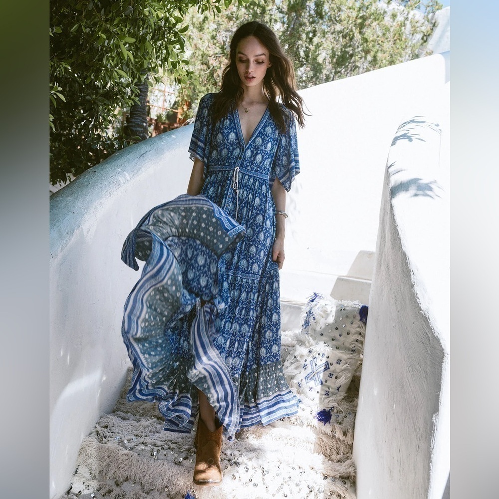 Spell Oracle Maxi Dress in Blue Indigo - Picture 5 of 10